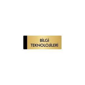 Özarslan Dizayn Bilgi Teknolojileri 5x20 cm Altın Renk Metal Yönlendirme Levhası