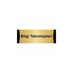 Özarslan Dizayn Bilgi Teknolojileri 7x20 cm Altın Renk Metal Yönlendirme Levhası