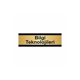 Özarslan Dizayn Bilgi Teknolojileri 7x20 cm Altın Renk Metal Yönlendirme Levhası
