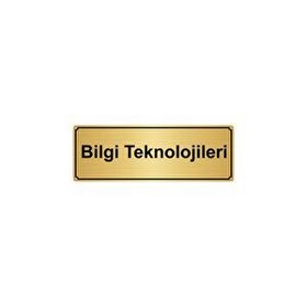 Özarslan Dizayn Bilgi Teknolojileri 7x20 cm Altın Renk Metal Yönlendirme Levhası