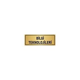 Özarslan Dizayn Bilgi Teknolojileri 7x20 cm Altın Renk Metal Yönlendirme Levhası