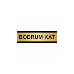 Özarslan Dizayn Bodrum Kat 10x20 cm Altın Renk Metal Yönlendirme Levhası