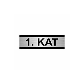 Özarslan Dizayn Bodrum Kat 10x20 cm Gümüş Renk Metal Yönlendirme Levhası