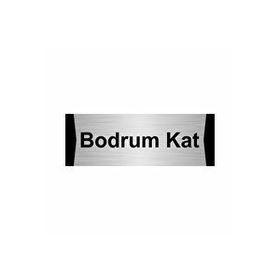 Özarslan Dizayn Bodrum Kat 10x20 cm Gümüş Renk Metal Yönlendirme Levhası