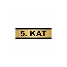 Özarslan Dizayn Bodrum Kat 5x20 cm Altın Renk Metal Yönlendirme Levhası