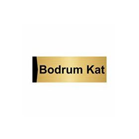 Özarslan Dizayn Bodrum Kat 5x20 cm Altın Renk Metal Yönlendirme Levhası