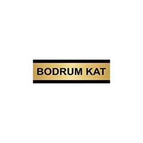 Özarslan Dizayn Bodrum Kat 5x20 cm Altın Renk Metal Yönlendirme Levhası