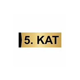 Özarslan Dizayn Bodrum Kat 5x20 cm Altın Renk Metal Yönlendirme Levhası