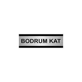 Özarslan Dizayn Bodrum Kat 5x20 cm Gümüş Renk Metal Yönlendirme Levhası