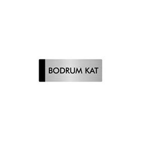 Özarslan Dizayn Bodrum Kat 5x20 cm Gümüş Renk Metal Yönlendirme Levhası