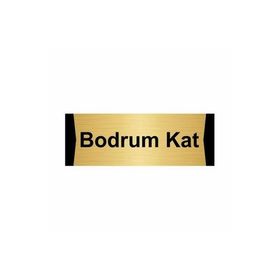 Özarslan Dizayn Bodrum Kat 7x20 cm Altın Renk Metal Yönlendirme Levhası