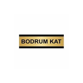 Özarslan Dizayn Bodrum Kat 7x20 cm Altın Renk Metal Yönlendirme Levhası