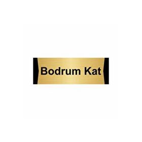 Özarslan Dizayn Bodrum Kat 7x20 cm Altın Renk Metal Yönlendirme Levhası