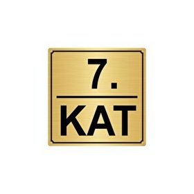 Özarslan Dizayn Bodrum Kat 7x20 cm Altın Renk Metal Yönlendirme Levhası