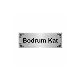 Özarslan Dizayn Bodrum Kat 7x20 cm Gümüş Renk Metal Yönlendirme Levhası