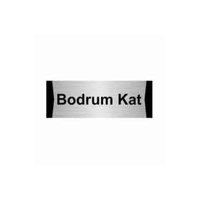 Özarslan Dizayn Bodrum Kat 7x20 cm Gümüş Renk Metal Yönlendirme Levhası