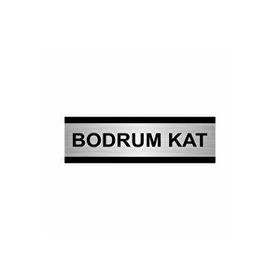Özarslan Dizayn Bodrum Kat 7x20 cm Gümüş Renk Metal Yönlendirme Levhası