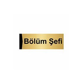 Özarslan Dizayn Bölüm Şefi 10x20 cm Altın Renk Metal Yönlendirme Levhası