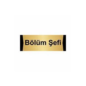 Özarslan Dizayn Bölüm Şefi 10x20 cm Altın Renk Metal Yönlendirme Levhası