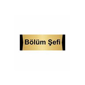 Özarslan Dizayn Bölüm Şefi 5x20 cm Altın Renk Metal Yönlendirme Levhası