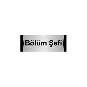 Özarslan Dizayn Bölüm Şefi 5x20 cm Gümüş Renk Metal Yönlendirme Levhası