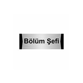 Özarslan Dizayn Bölüm Şefi 5x20 cm Gümüş Renk Metal Yönlendirme Levhası
