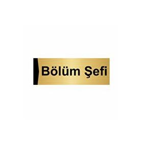 Özarslan Dizayn Bölüm Şefi 7x20 cm Altın Renk Metal Yönlendirme Levhası