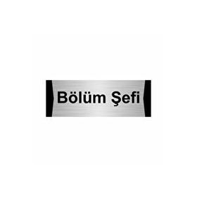 Özarslan Dizayn Bölüm Şefi 7x20 cm Gümüş Renk Metal Yönlendirme Levhası