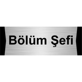 Özarslan Dizayn Bölüm Şefi 7x20 cm Gümüş Renk Metal Yönlendirme Levhası