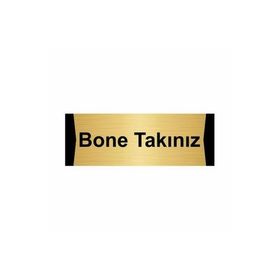 Özarslan Dizayn Bone Takınız 5x20 cm Altın Renk Metal Yönlendirme Levhası