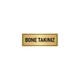 Özarslan Dizayn Bone Takınız 5x20 cm Altın Renk Metal Yönlendirme Levhası
