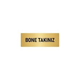 Özarslan Dizayn Bone Takınız 5x20 cm Altın Renk Metal Yönlendirme Levhası