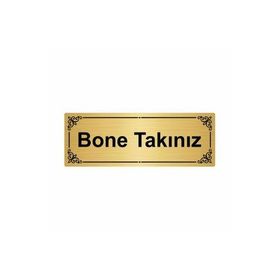 Özarslan Dizayn Bone Takınız 7x20 cm Altın Renk Metal Yönlendirme Levhası