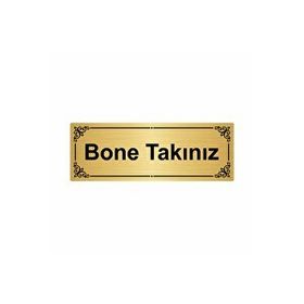 Özarslan Dizayn Bone Takınız 7x20 cm Altın Renk Metal Yönlendirme Levhası