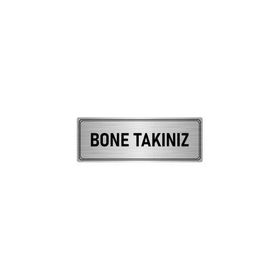Özarslan Dizayn Bone Takınız 7x20 cm Gümüş Renk Metal Yönlendirme Levhası