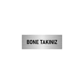 Özarslan Dizayn Bone Takınız 7x20 cm Gümüş Renk Metal Yönlendirme Levhası