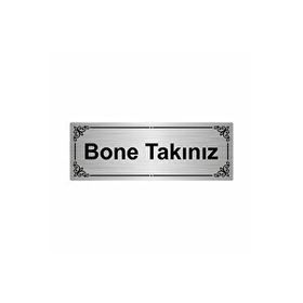 Özarslan Dizayn Bone Takınız 7x20 cm Gümüş Renk Metal Yönlendirme Levhası