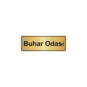 Özarslan Dizayn Buhar Odası 10x20 cm Altın Renk Metal Yönlendirme Levhası