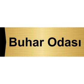 Özarslan Dizayn Buhar Odası 10x20 cm Altın Renk Metal Yönlendirme Levhası