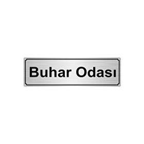 Özarslan Dizayn Buhar Odası 10x20 cm Gümüş Renk Metal Yönlendirme Levhası