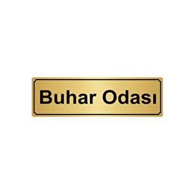 Özarslan Dizayn Buhar Odası 5x20 cm Altın Renk Metal Yönlendirme Levhası