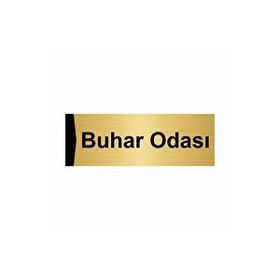 Özarslan Dizayn Buhar Odası 5x20 cm Altın Renk Metal Yönlendirme Levhası