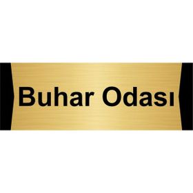 Özarslan Dizayn Buhar Odası 5x20 cm Altın Renk Metal Yönlendirme Levhası