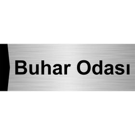 Özarslan Dizayn Buhar Odası 5x20 cm Gümüş Renk Metal Yönlendirme Levhası