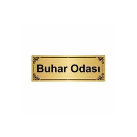 Özarslan Dizayn Buhar Odası 7x20 cm Altın Renk Metal Yönlendirme Levhası