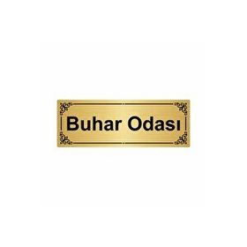 Özarslan Dizayn Buhar Odası 7x20 cm Altın Renk Metal Yönlendirme Levhası