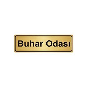 Özarslan Dizayn Buhar Odası 7x20 cm Altın Renk Metal Yönlendirme Levhası