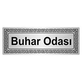 Özarslan Dizayn Buhar Odası 7x20 cm Gümüş Renk Metal Yönlendirme Levhası