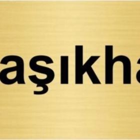 Özarslan Dizayn Bulaşıkhane 10x20 cm Altın Renk Metal Yönlendirme Levhası