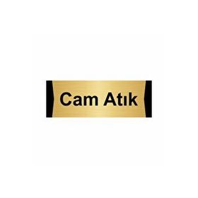 Özarslan Dizayn Cam Atık 10x20 cm Altın Renk Metal Yönlendirme Levhası